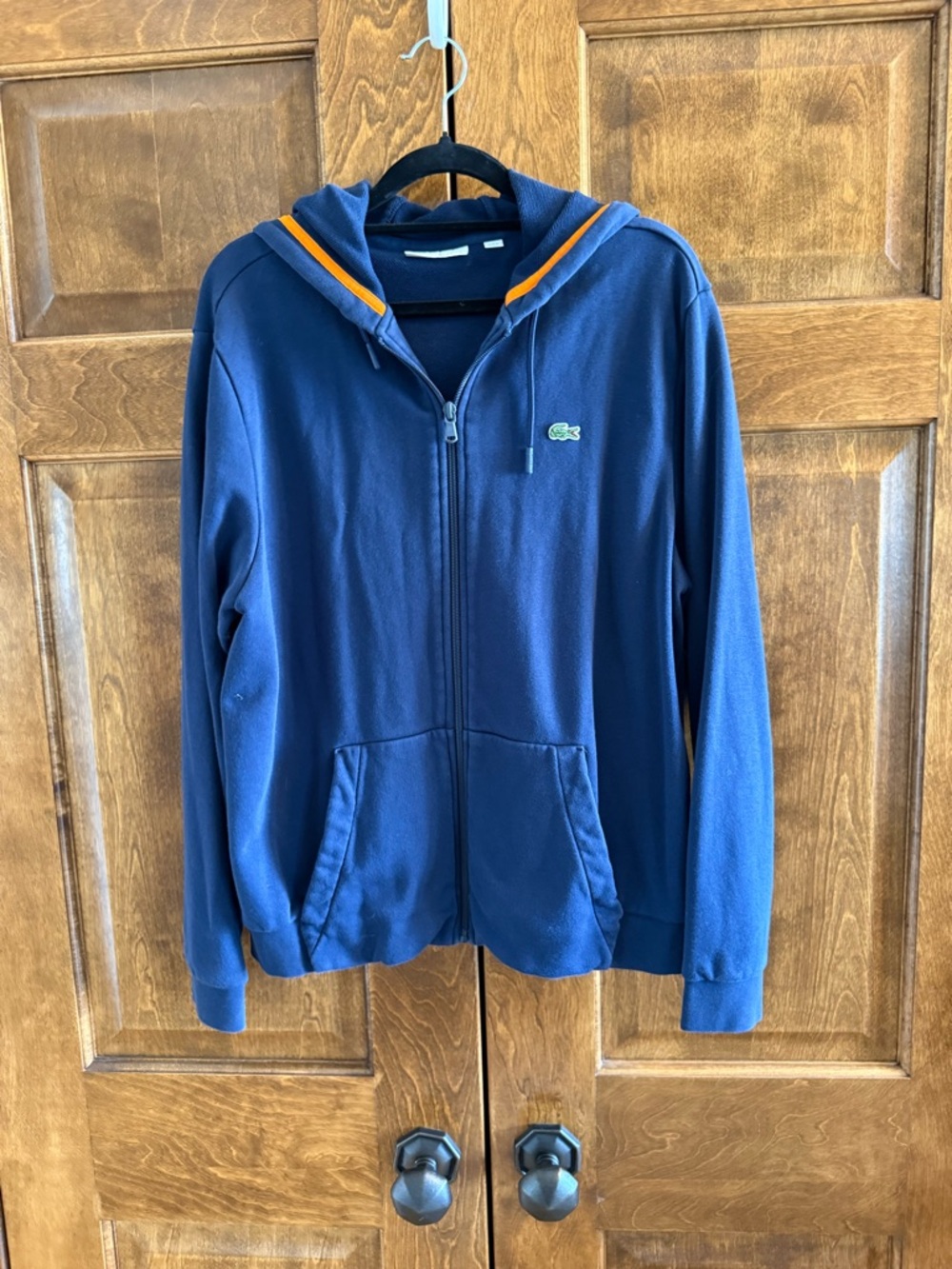 Lacoste Sport Navy Blue Hooded Sweatshirt - Women's Size 42EUR